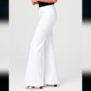 PAIGE Denim Genevieve Flare Jeans - Crisp White (Size 26)